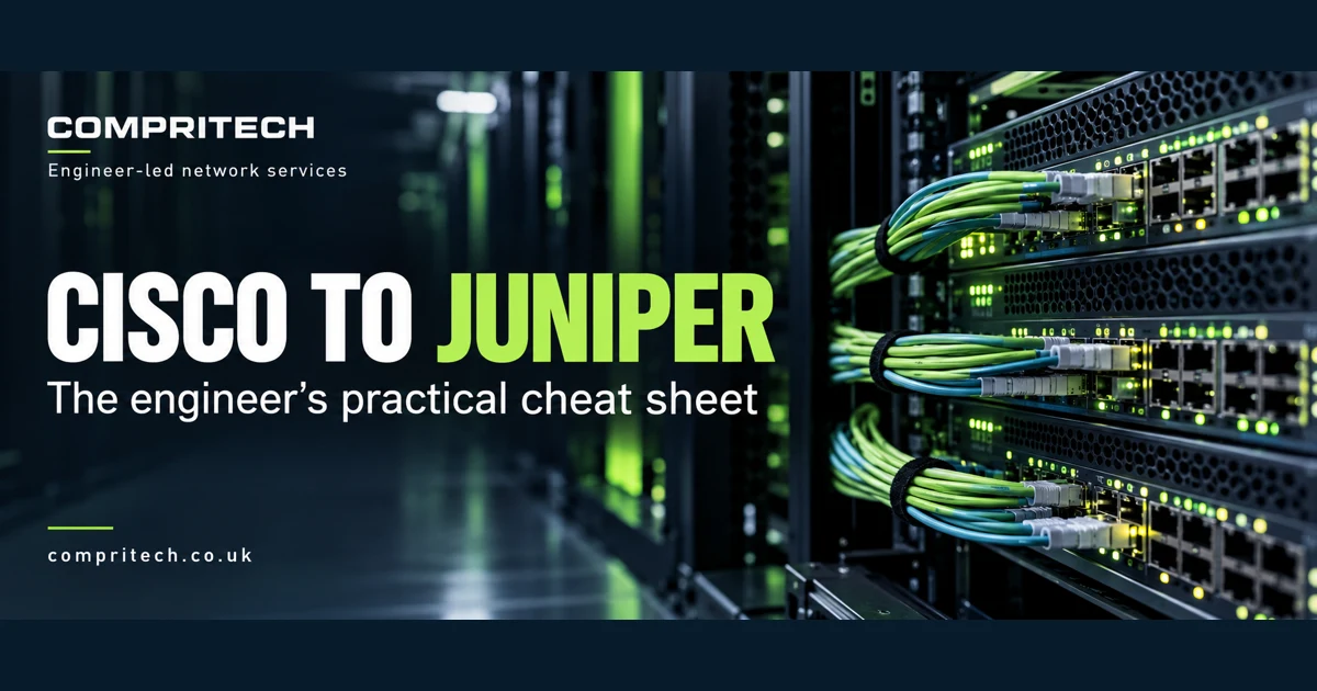 Cisco to Juniper: the engineer’s practical cheat sheet by Compritech